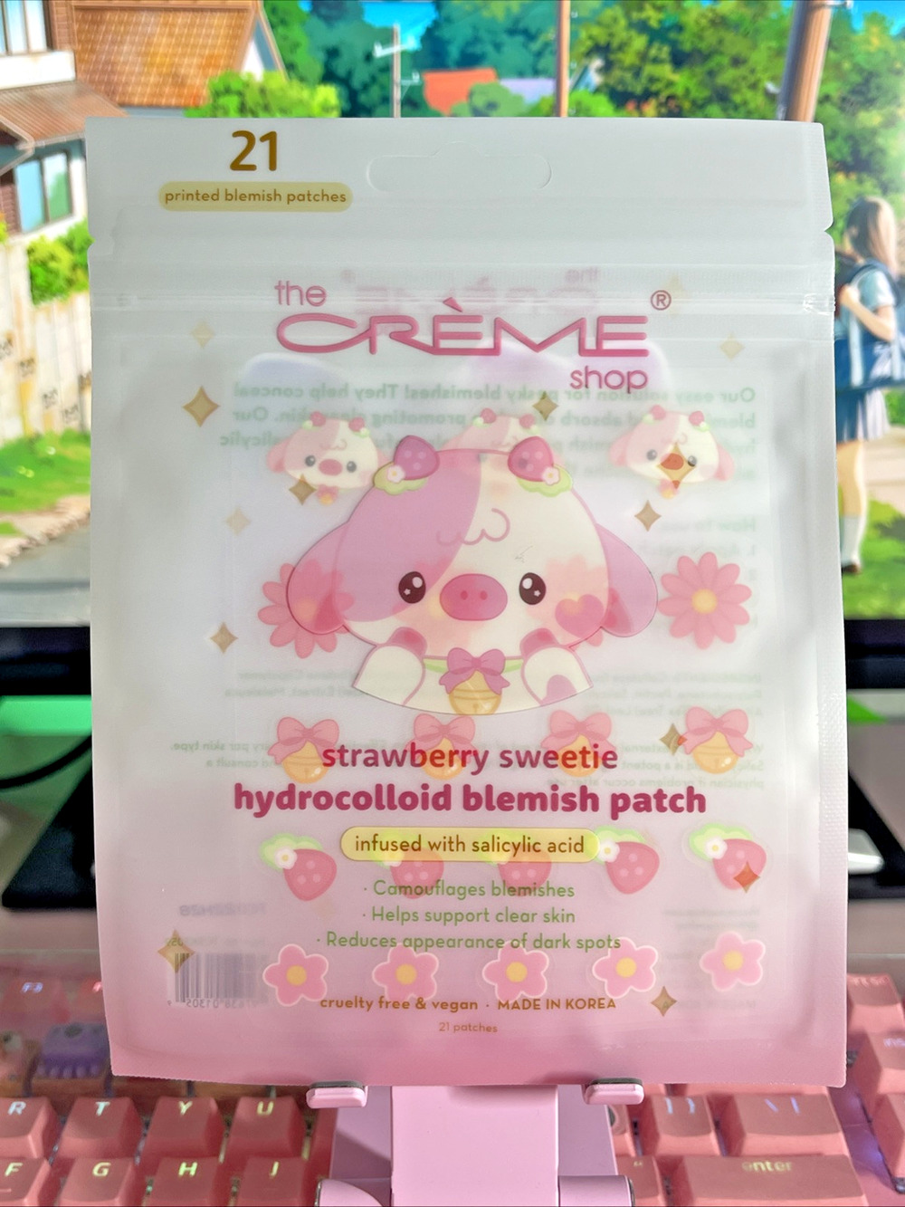 The Creme Shop x Pimple Patches Strawberry Sweetie Hydrocolloid Acne Blemish Cow